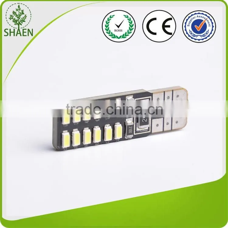 SHAEN New type 20W 3014 24SMD white/yellow/red T10 Auto led light