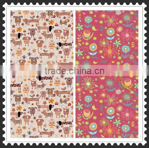 Hot selling lovely printed taffeta fabric