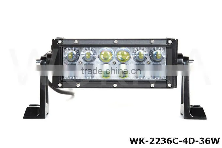 New led light bar 4D Lens 12v 24v 7.5inch 36w 4x4 led light bar for cars