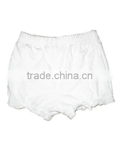 girls plain white boxer shorts