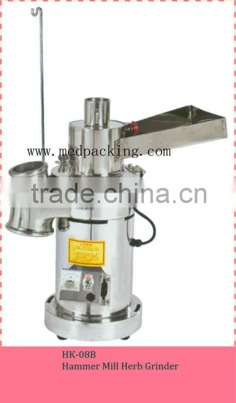 HK-08B Automatic Hammer Mill Herb Grinder,pulverizing machine,3 filter bags a k