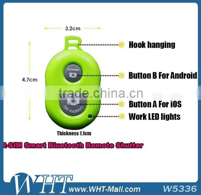 Bluetooth Remote Shutter For Smartphone, Bluetooth Remote Control Camera