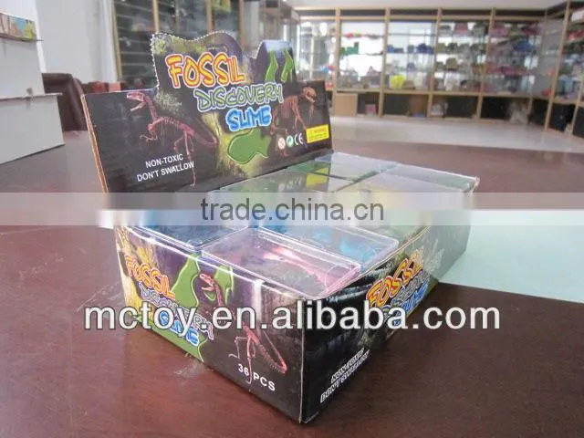 Factory supplier wholesale Crystal fossil dinosaur putty crystal slime alien toy