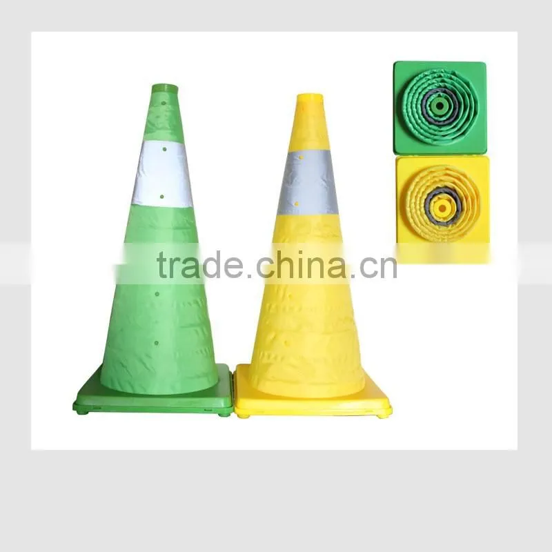 40CM black PP traffic cone/16" folding retractable safety cones