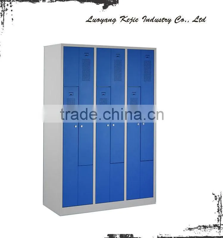 Cheap fashionable steel z shape stepped locker metal frames z shape locker