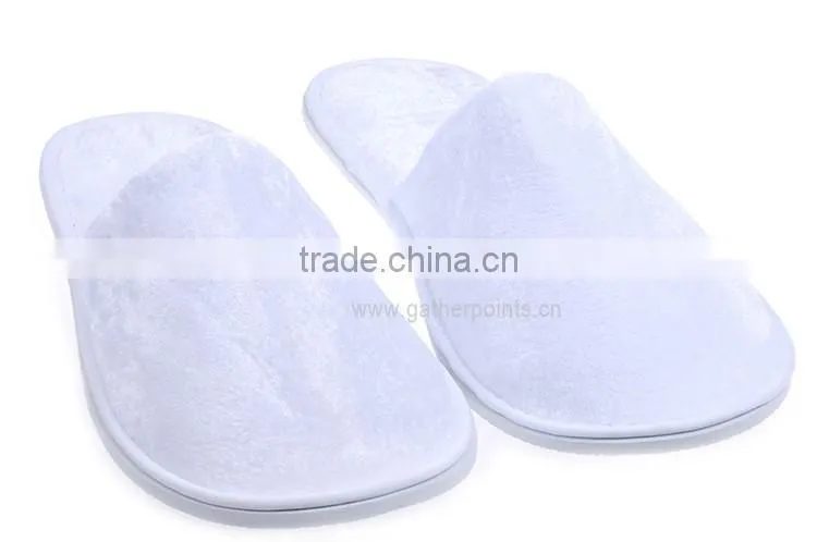 EVA Sole White Velour Hotel Slipper