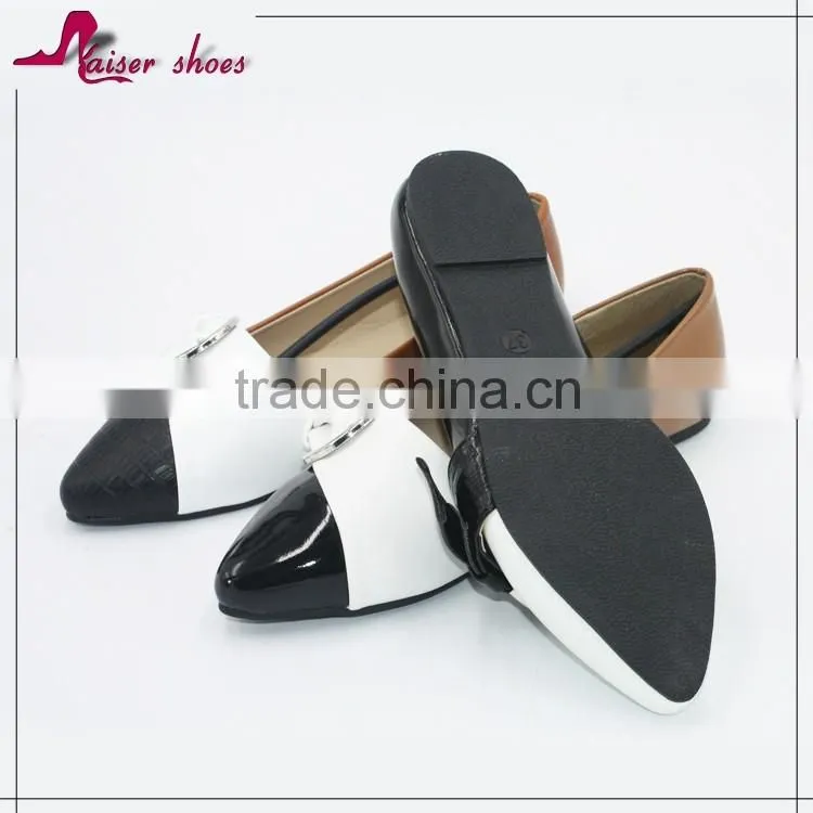 SSK16-590 new fashion slip-on women flat shoes point toe shoes for ladies casual shoes