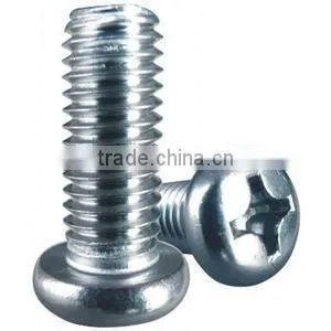 Full Threaded Galvanized Yellow Zinc Plated Phillips Fillister Head Machine Screw
