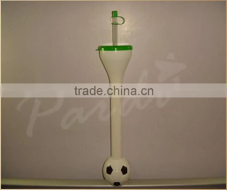 Party favor food grade football shaped plastic drinking yard glass