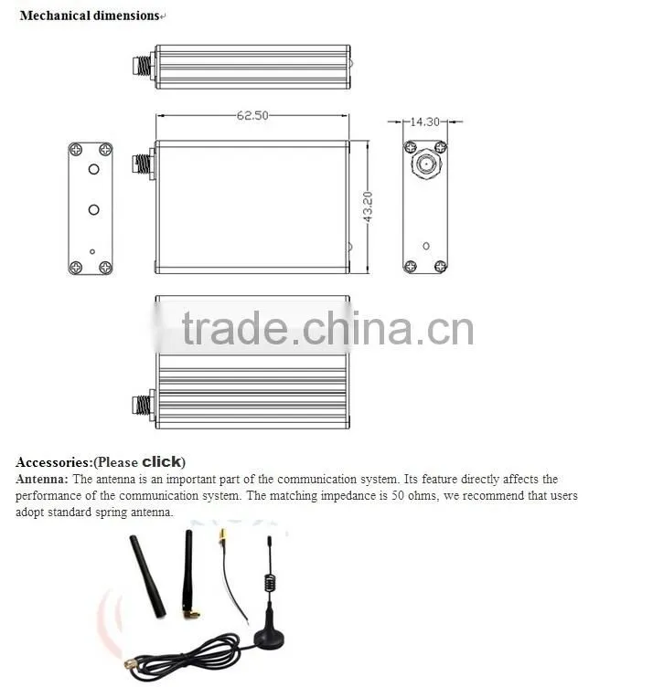 NiceRF SNR614 long range network node module RS232 port rf module