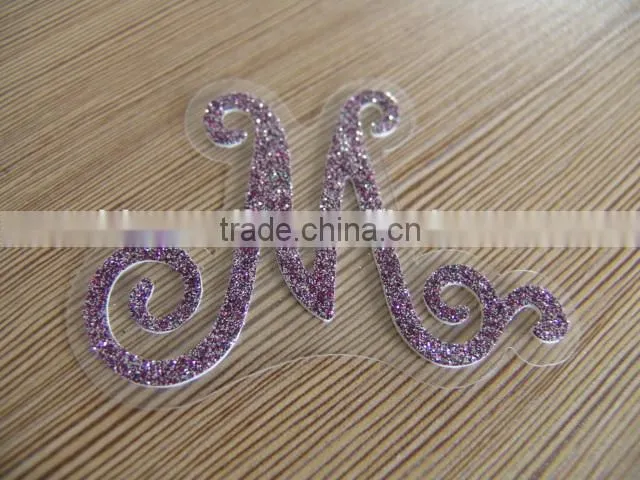Custom design pvc glitter sticker,room decor promotion gift glitter sticker sheet