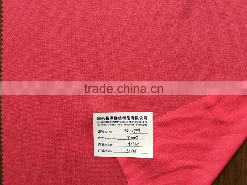 Shaoxing knitting manufacturer for rayon polyester loose jersey fabric, sweater slub light thin knit fabric