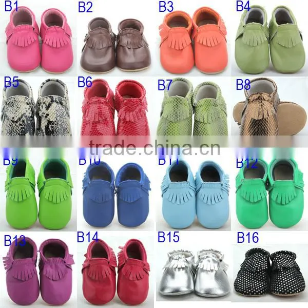 Hand-made italian sheep-leather baby shoes 3-6 months