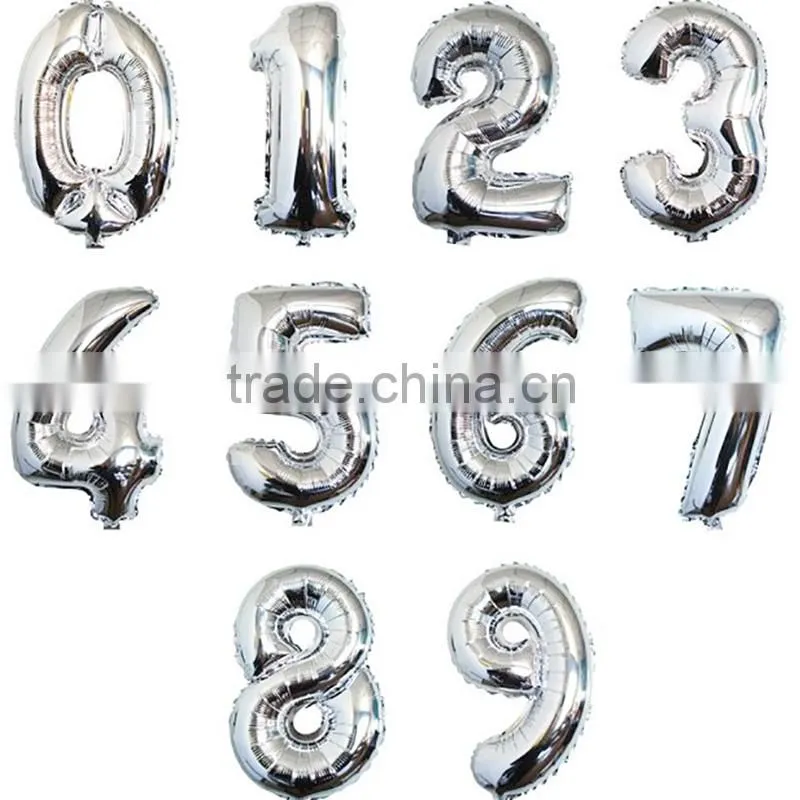 16 '' number balloons pink number foil balloon Wedding &Party Decorate globos