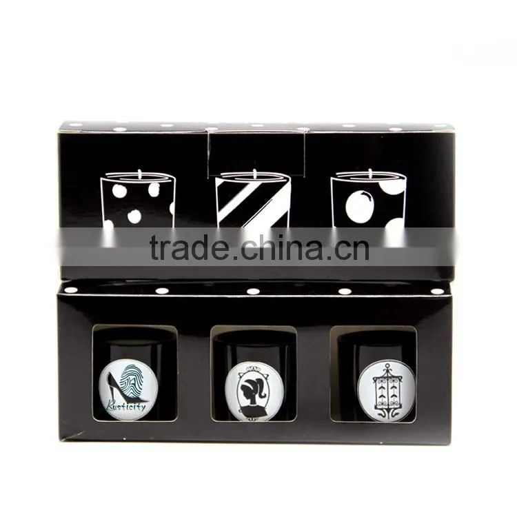 unique scented candle matte black glass jars
