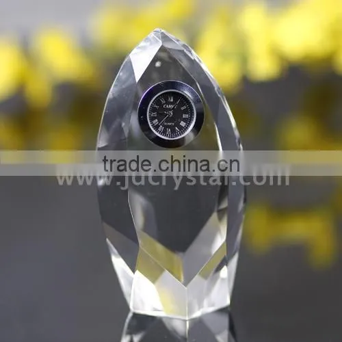 crystal table clock for souvenir gifts