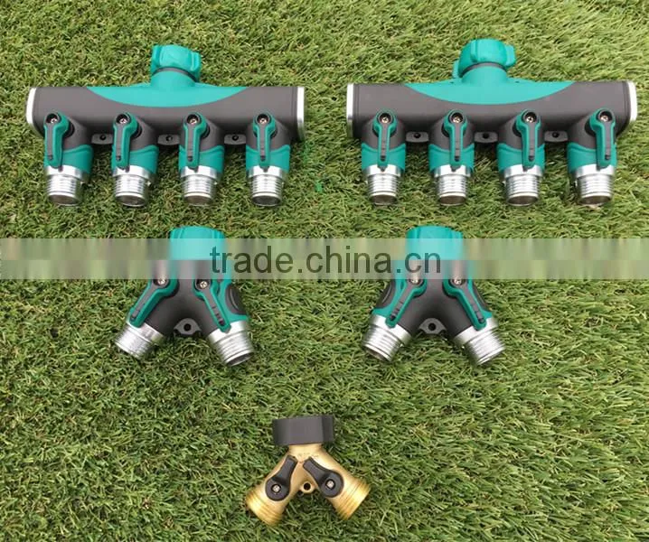 2 Way Hose Connector & Splitter Easy Turn Control Valves