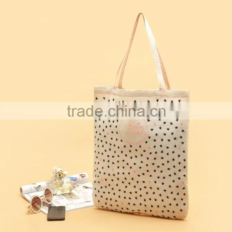 Fresh classic color star pattern cotton cloth bag shopping bag