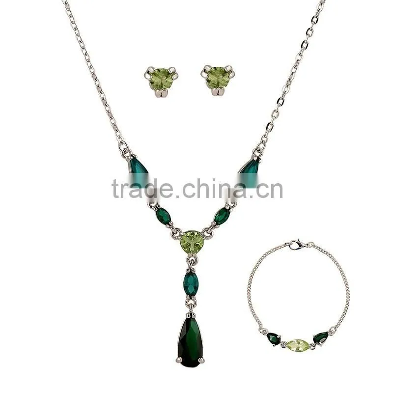 2016 trendy design shining luxury bridal jewelry wedding jewelry set