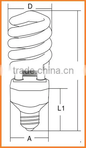 CE quality 15W spiral shape lamp