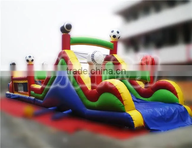 High quality giant inflatable adult sport inflatable obstacle course for sale, inflatable rush obstacle course