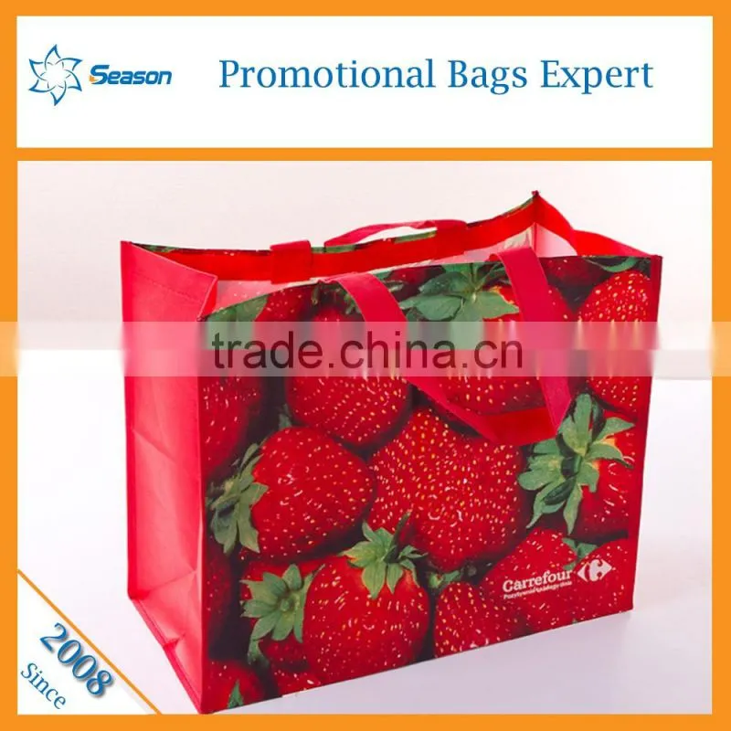 High quality laminated non woven bags foldable reusable shopping bag