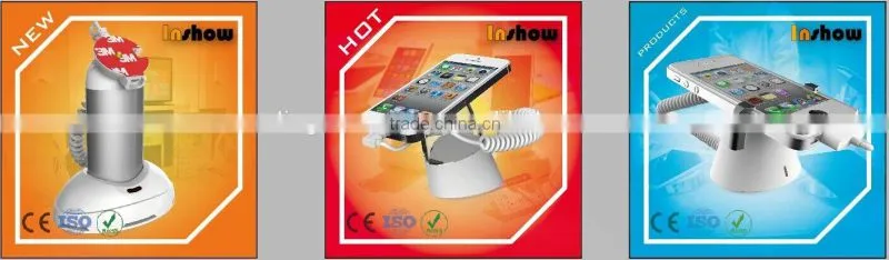 Retractable tablet retail display security stand alarm