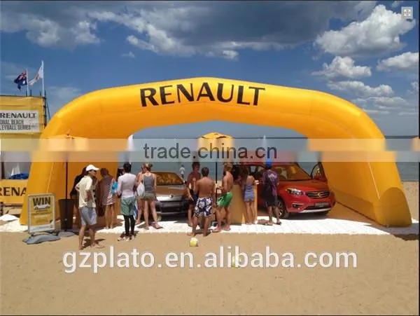 Yellow color inflatable shelter inflatable tunnel for promotional event