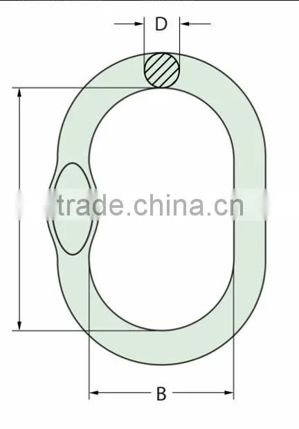 G100 Welded Master Link with Flat Rigging Hardware