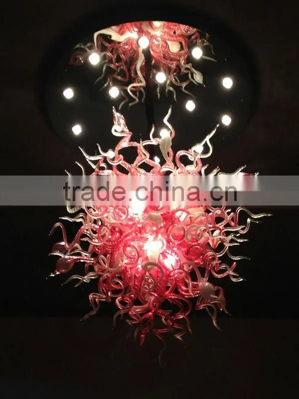 2013 newest GLASS ART Chandelier xo-2012801 and hand blown glass pendents