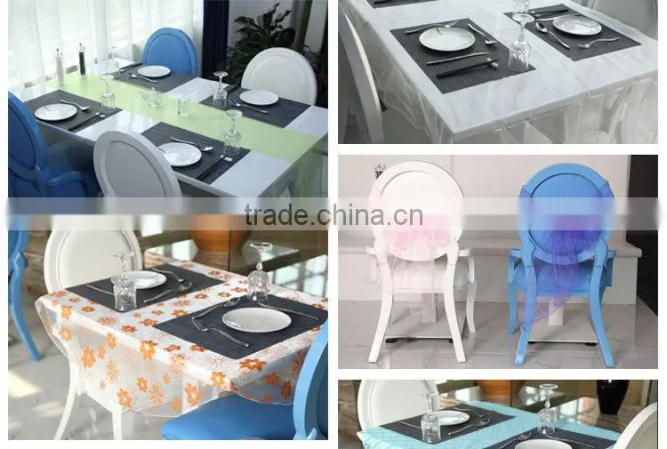 Home,Hotel,Outdoor,Party Use and Plain Dyed Pattern Peva Tablecloth