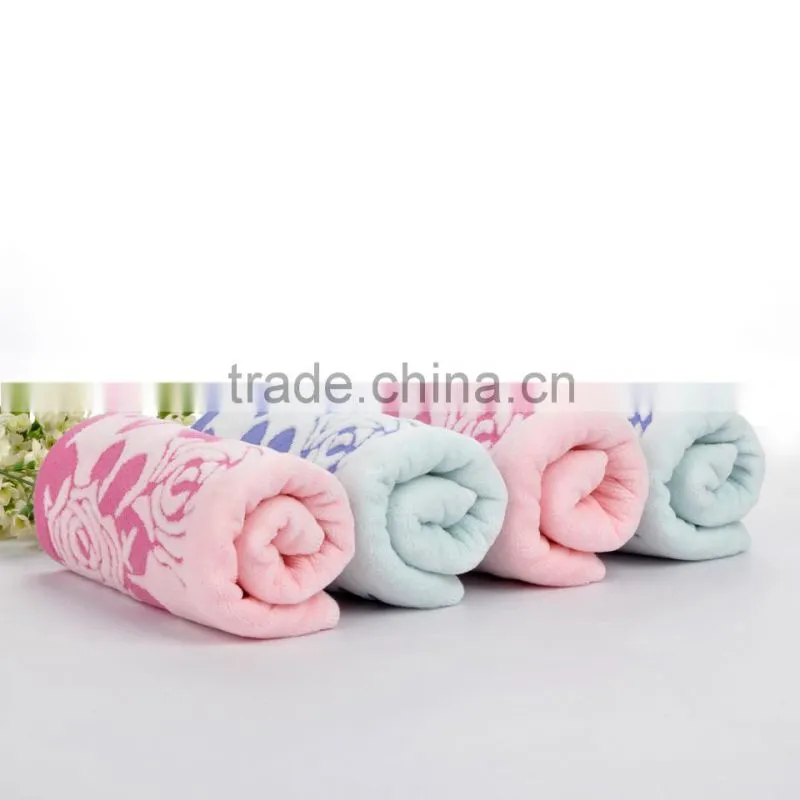 Promotional Home Textile 100%cotton Velour Pattern Towel Home Towel