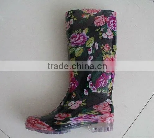 Women Fashion Wellington boots Cheap Plastic rain boots for women