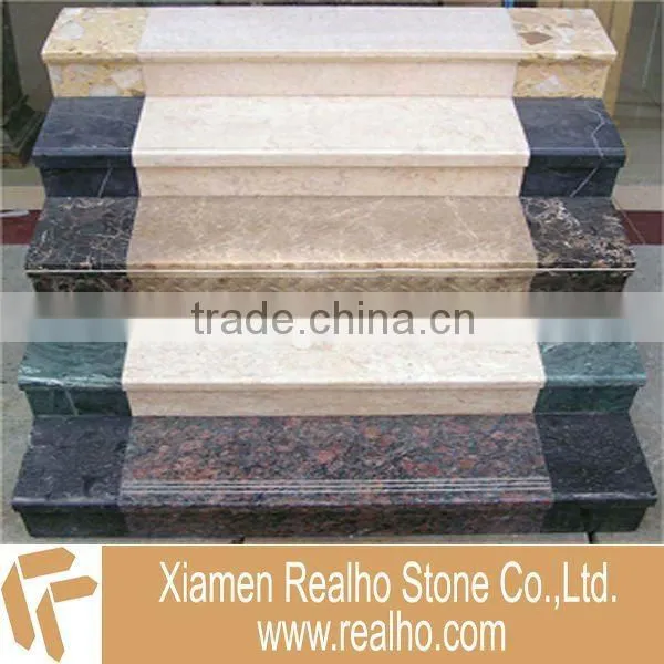 honed black basalt step