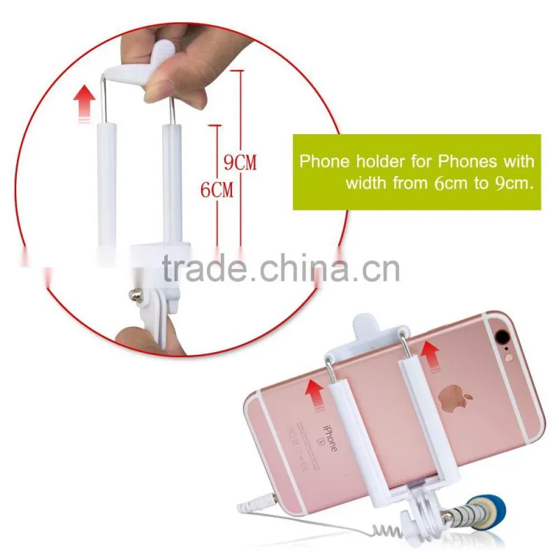 Factory price wholesale portable extendable monopod hand selfie stick case for mobile phone