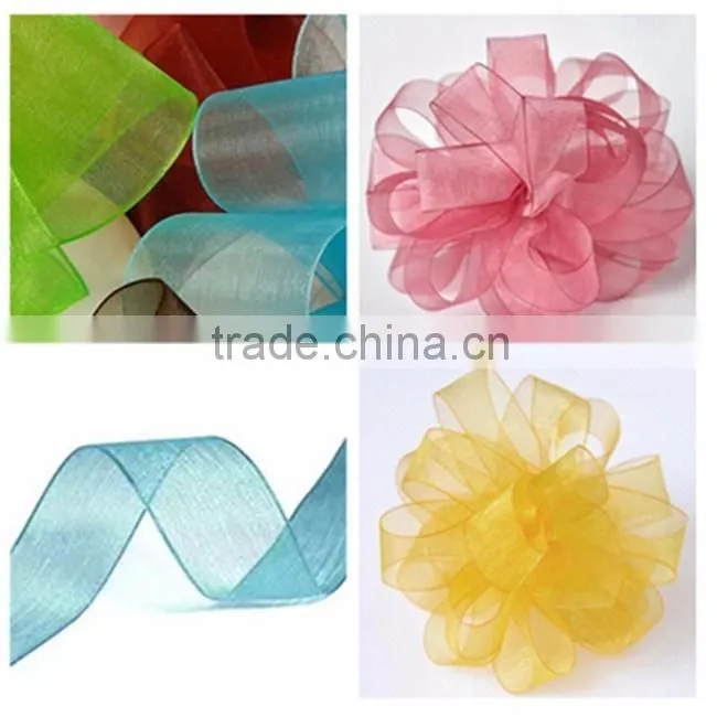 Factory Direct Sale Sheer Organza Ribbon 100% Polyester Organza Ribbon 100% Nylon Sheer Organza Ribbon