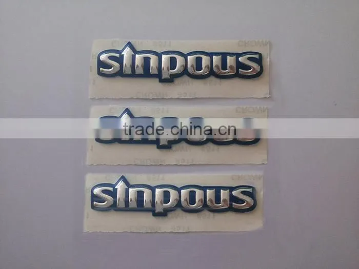 Metal company name logo sticker