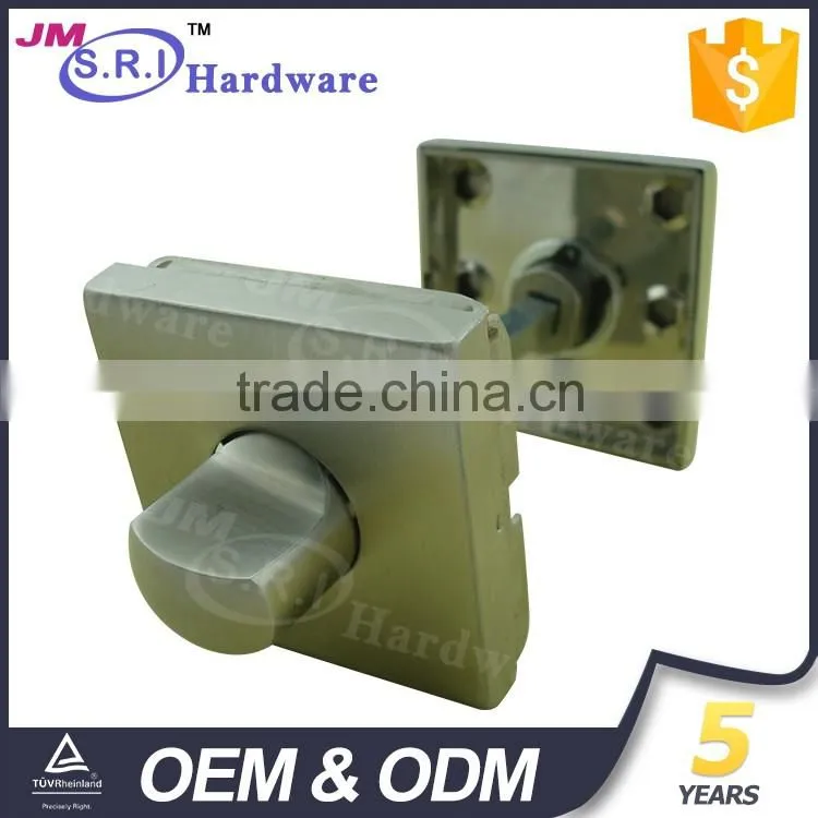 Hot sale square shape stainless steel thumb turn lock , toilet door indicator lock