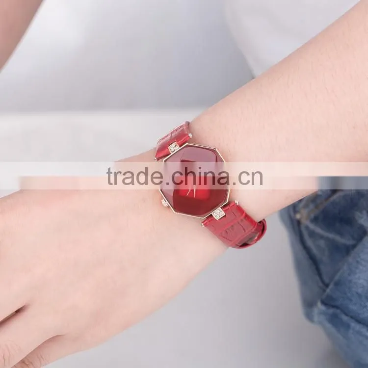 New models from Doris Watch octagon case colorful leather band brand your own women luxury watch