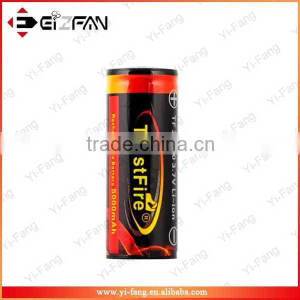 Trustfire 26650 5000mAh 3.7V li-ion Protected Battery