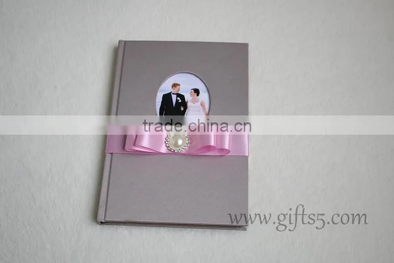 Personalized wedding guest book wiht photo frame