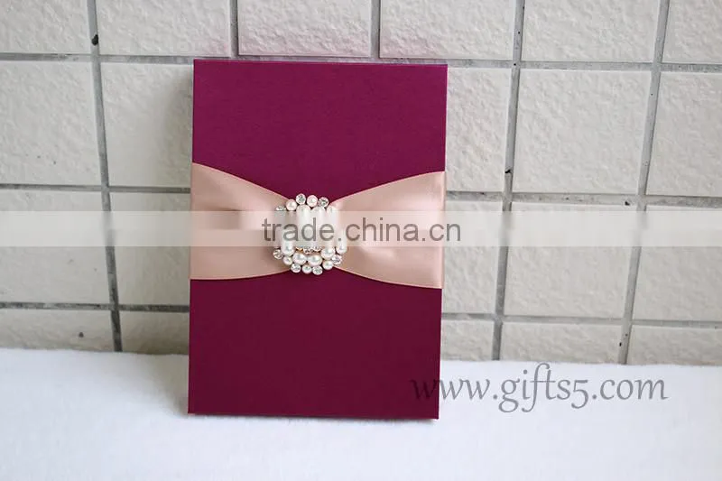 Gorgeous Burgundy wedding invitation boxes