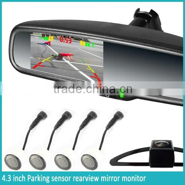 reverse parking sensor rear view mirror germid with back camera display monitor