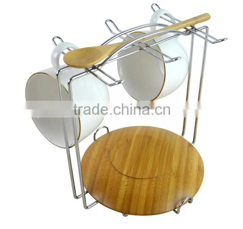 Stainless Steel, Ceramics Bamboo Material Coffee & Tea Set; Coffee Cup Set