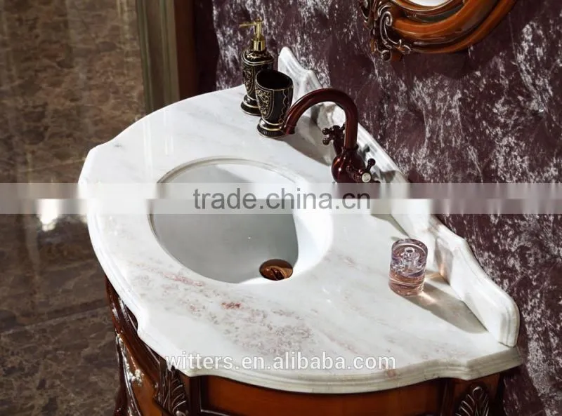 european modern antique round bathroom vanity furniture WTS619
