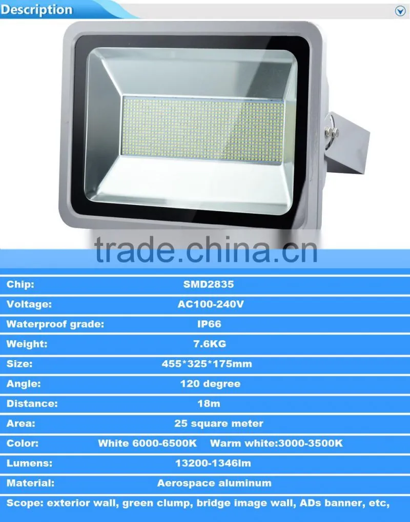 high brightness 15000 lumens 150w high power led flood light