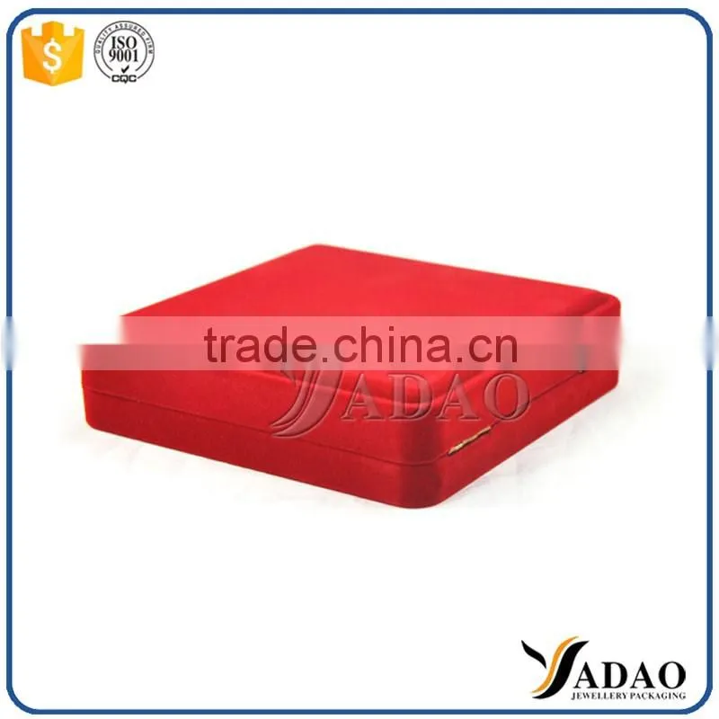 Alibaba china supplier custom red flocking purseforum jewelry package box