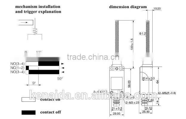 Control switch electrical switch Limit switch, KZ-8167