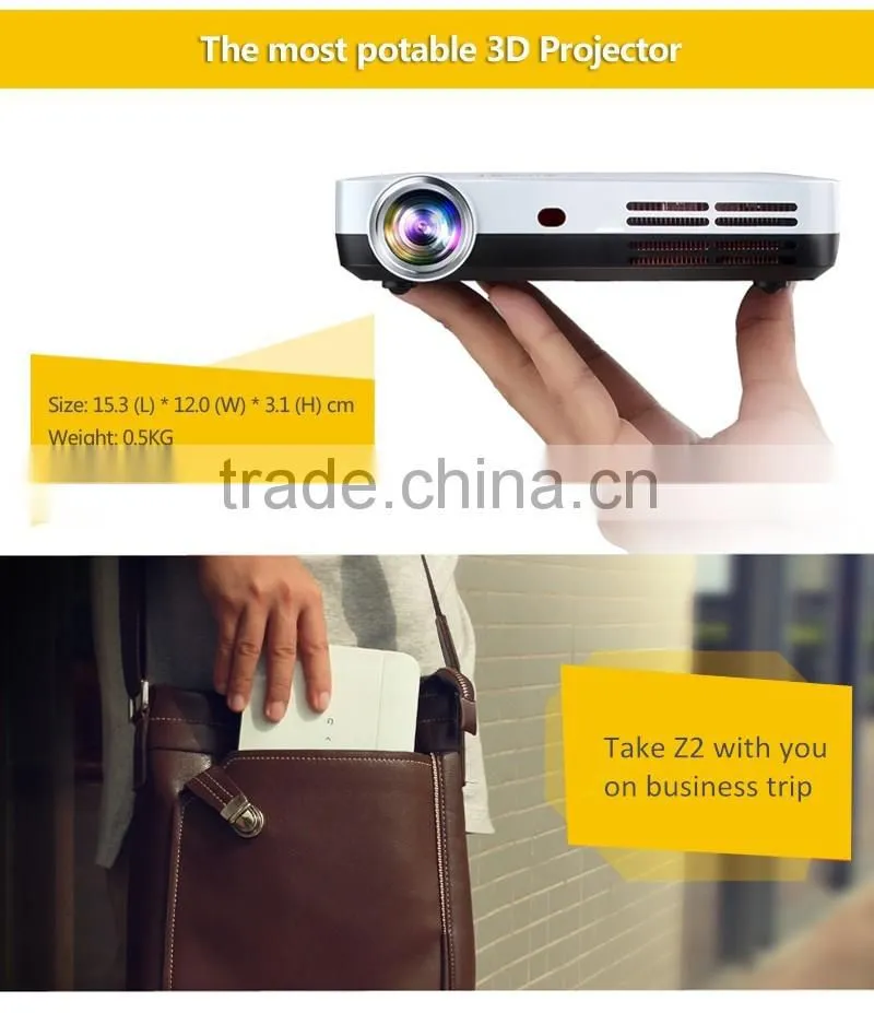 1080P 3D Projector LED DLP Home Theater Projector Z2 With 600ANSI lumens