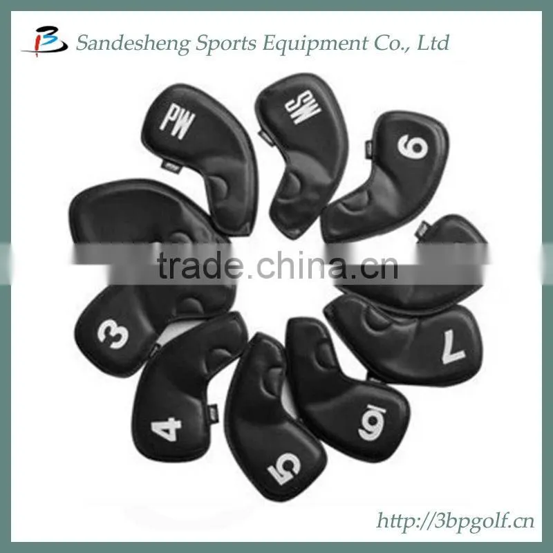 Neoprene leather golf iron club head cover